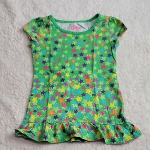 Circo XS 4/5 Green Star Print Tunic Shirt